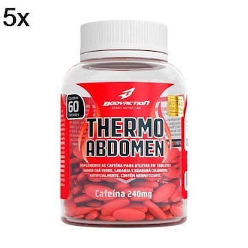 Thermo Abdomen BodyAction - 60 Tabletes - 5 Frascos