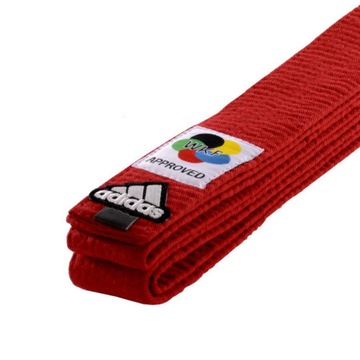 Faixa de Graduação adidas Karatê Elite WKF Red Belt 320 - Unissex