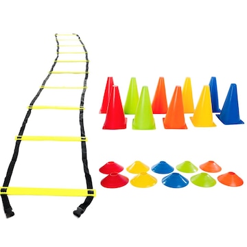 Kit Treinamento Funcional Yang Fit: Escada de Agilidade + Cones