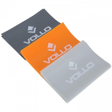 Kit de Faixas Elásticas Vollo VLS3204 - 3 Unidades - 3 Intensidades