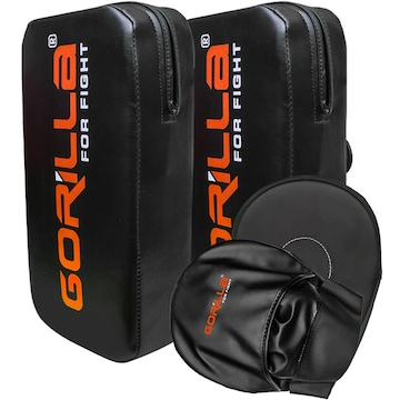 Kit Gorilla: Aparador de Chute + Manopla de Foco Kit Muay Thai