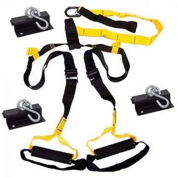 Kit de Fitas de Suspensão Trx Treinamento Suspenso + Suporte de Teto