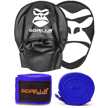 Kit Gorilla Manopla de Foco Aparador de Soco + Bandagem  03 Metros