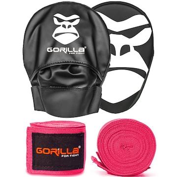 Kit Gorilla Manopla de Foco Aparador de Soco + Bandagem  03 Metros