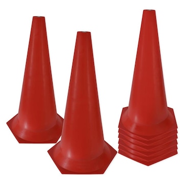 Cone de Marcação de Plástico Muvin 50cm - 8 Unidades