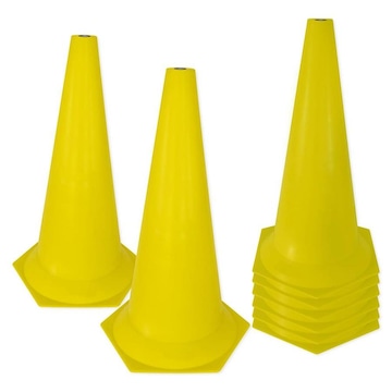 Cone de Marcação de Plástico Muvin 50cm - 8 Unidades