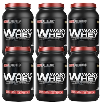 Kit Whey Protein BodyBuilders - Morango - 900g - 6 unidades