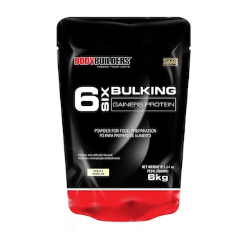 Massa 6 Bulking Gainers Protein Bodybuilders - Baunilha - 6 Kg - Refil