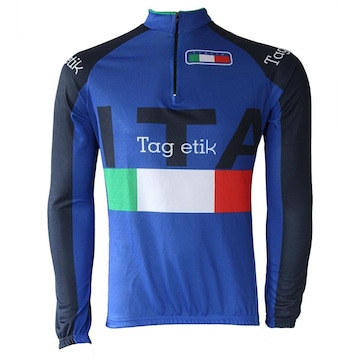 Camisa de Ciclismo Manga Longa Pro Tour Itália - Masculina