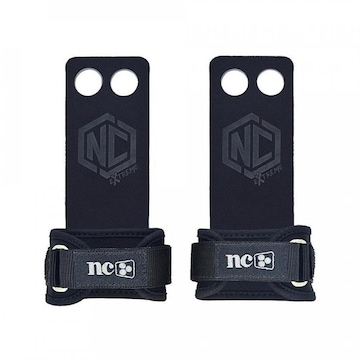 Hand Grip NC Extreme Pull Up em Couro Protetor Palmar 2 Furos - Adulto