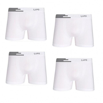 Cueca Boxer Lupo Microfibra sem Costura - Adulto - 4 unidades