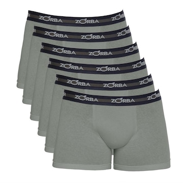 Kit de Cuecas Boxer Zorba em Max - 6 unidades - Adulto