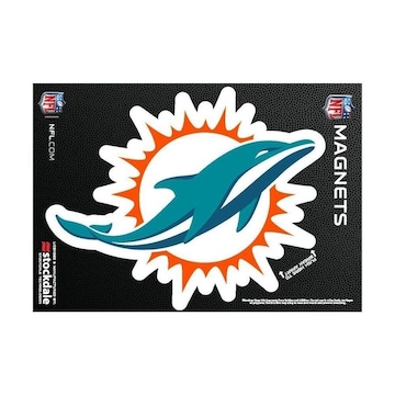 Imã Magnético Vinil Miami Dolphins NFL - 7X12cm