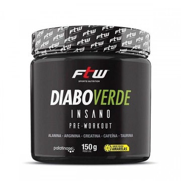 Pré Treino FTW Diabo Verde Insano - Frutas Amarelas - 150g