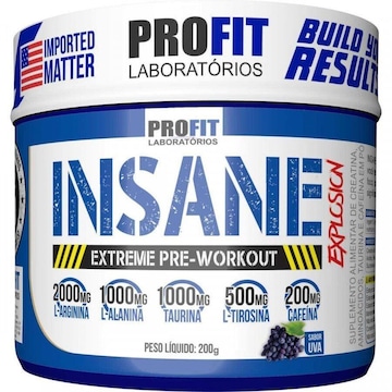 Pré Treino ProFit Insane Explosion Extreme Pre-Workout - Uva - 200g