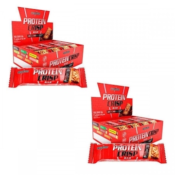 Kit 2 Protein Crisp Bar Integralmédica - Peanut Butter - 12 unidades 45g cada