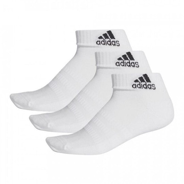 Kit adidas com Meia Cush Ank Cano Baixo Unissex - 3 Pares