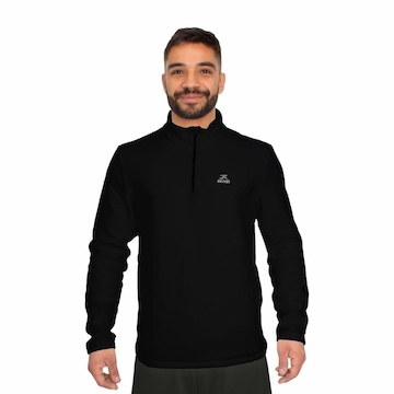 Blusão sem Capuz Fleece Muvin Solid LS/ZM - Masculino