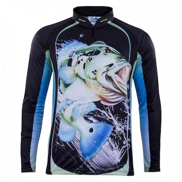 Camiseta Manga Longa de Pesca Go Fisher Tucunaré GO02 - Masculina