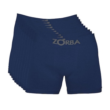 Kit de Cuecas Boxer Zorba Sem Costura 781 - 10 Unidades - Adulto