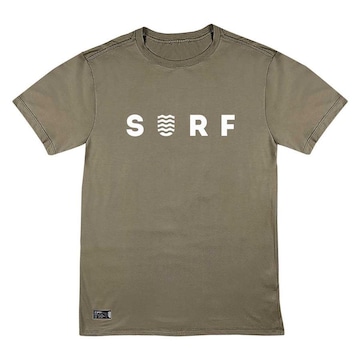 Camiseta Web Surf Shop Brasil Surf Khaki - Masculina