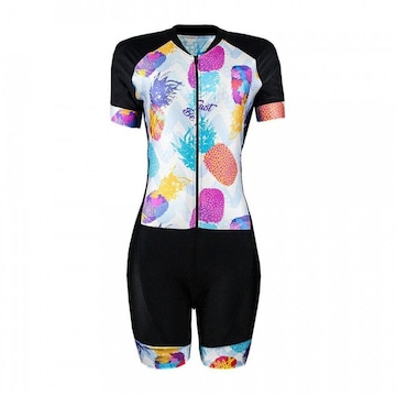 Macaquinho de Ciclismo Befast Tropical Forro GEL - Feminino