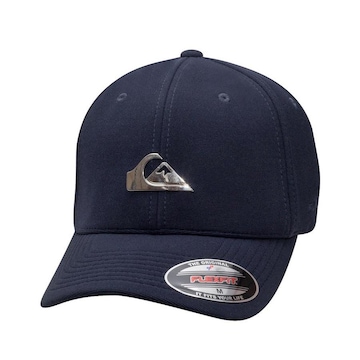 Boné Aba Curva Quiksilver Flex Plate Silver Navy - Fechado - Adulto