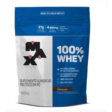 Whey Protein 100% Max Titanium Refil - Chocolate - 900g