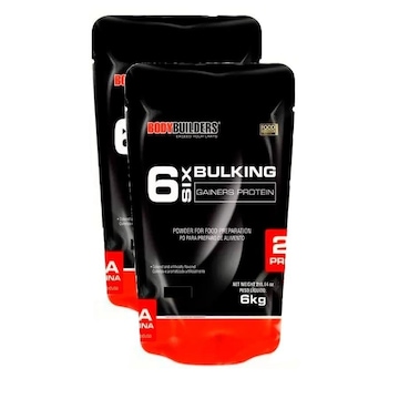 Kit Six Bulking Mass - Morango - 6Kg - 2 unidades