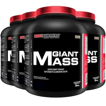 Kit Giant Mass Bodybuilders - Chocolate - 3kg - 4 unidades