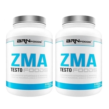 Kit 2x ZMA Testo BRN Foods - 120 caps