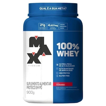 ISO Whey Max Titanium Morango - 900g