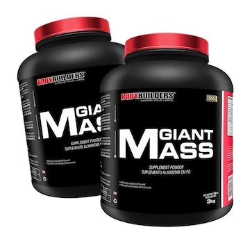 Kit 2x Giant Mass Bodybuilders Morango + Chocolate - 3kg