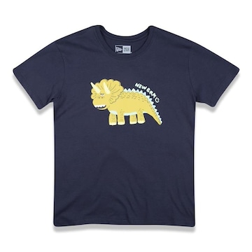 Camiseta New Era Infantil Manga Curta Dino - Unissex