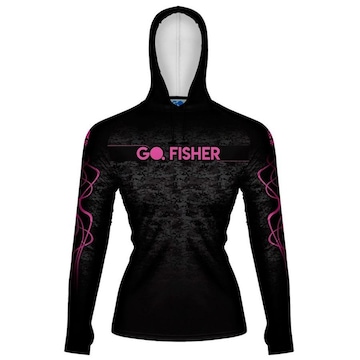 Camiseta de Pesca Go Fisher com Capuz e Proteção Solar Gocpzf 01 - Feminina