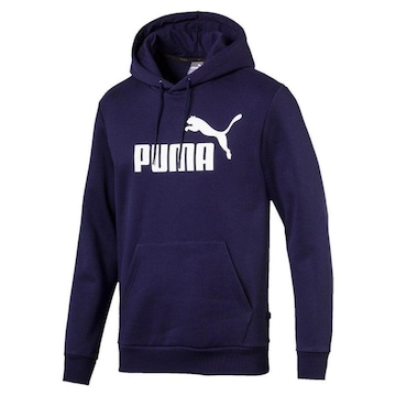 Blusão de Moletom Puma com Capuz Ess Big Logo - Masculino