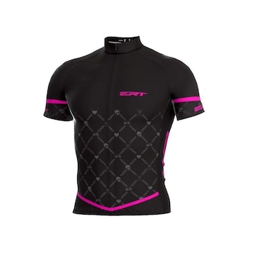 Camisa de Ciclismo ERT Classic Black Pink - Unissex