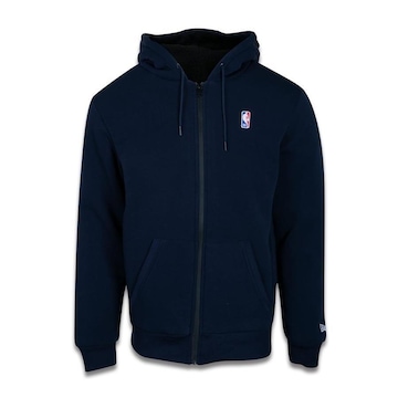 Blusão de Moletom Canguru New Era Nba Essentials Com Capuz - Masculino