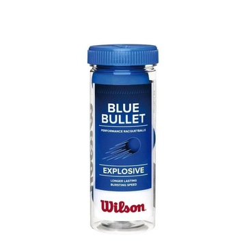 Bola de Frescobol Wilson Blue Bullet Tubo - 3 Bolas