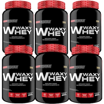 Kit 6x Waxy Whey Morango 900g - Bodybuilders