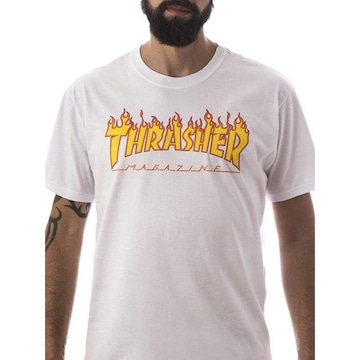 Camiseta Thrasher Flame Logo - Masculina