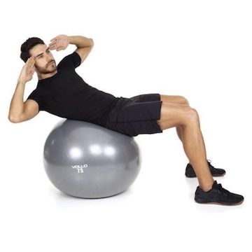 Bola Suíça de Ginástica Pilates Vollo com Bomba - 75cm