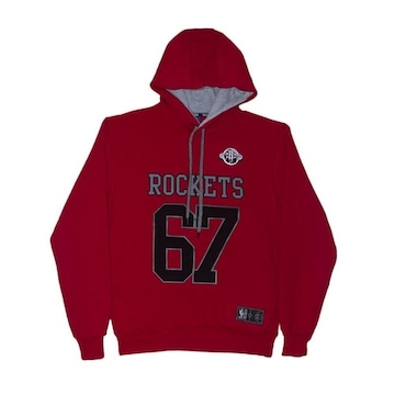 Blusão de Blusão de Moletom com Capuz com Capuz NBA Houston Rockets Logo Canguru - Masculino