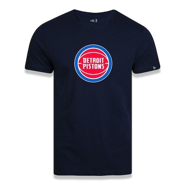 Camiseta New Era Masculina Detroit Pistons Basic Logo NBA