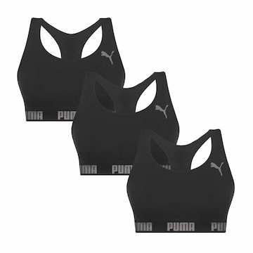 Kit Top Puma Nadador Sem Costura - Feminino - 3 Unidades