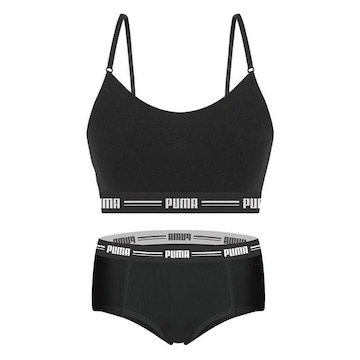 Kit Puma Top Modal Stretch + Calcinha Mini Boxer - Adulto