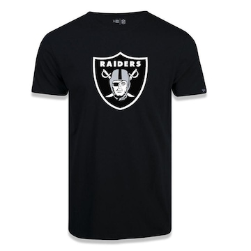 Camiseta New Era Masculina Las Vegas Raiders Logo Time NFL