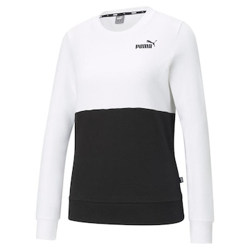 Blusão de Moletom Puma Essentials Colourblock Crew TR - Feminino