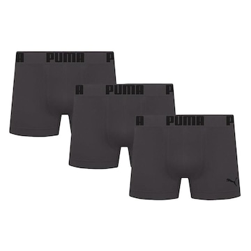 Cueca Boxer Puma sem Costura - Adulto - 3 Unidades