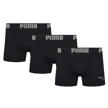 Cueca Boxer Puma sem Costura - Adulto - 3 Unidades